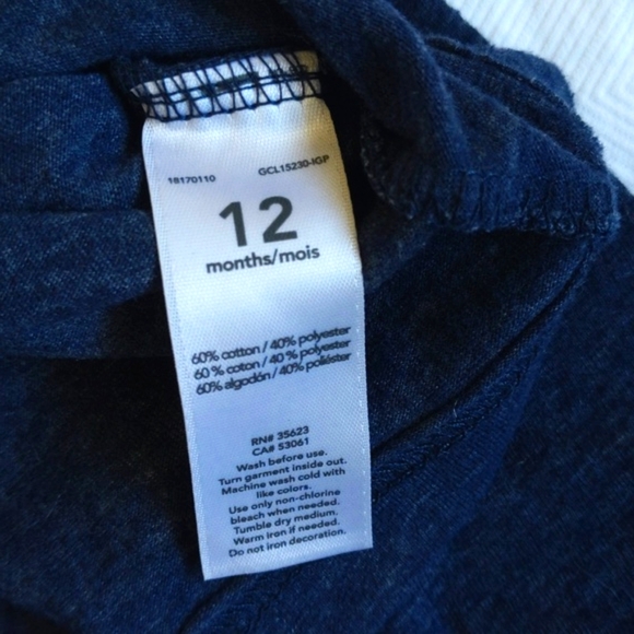 carter's hockey graphic long sleeve shirt 12 months baby boy - Picture 4 of 6